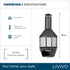 Camino Chiminea with Log Store - Black